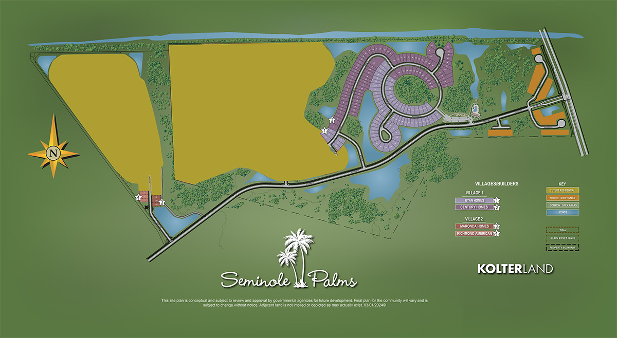 Community Site Plan for Seminole Palms in Palm Coast FL