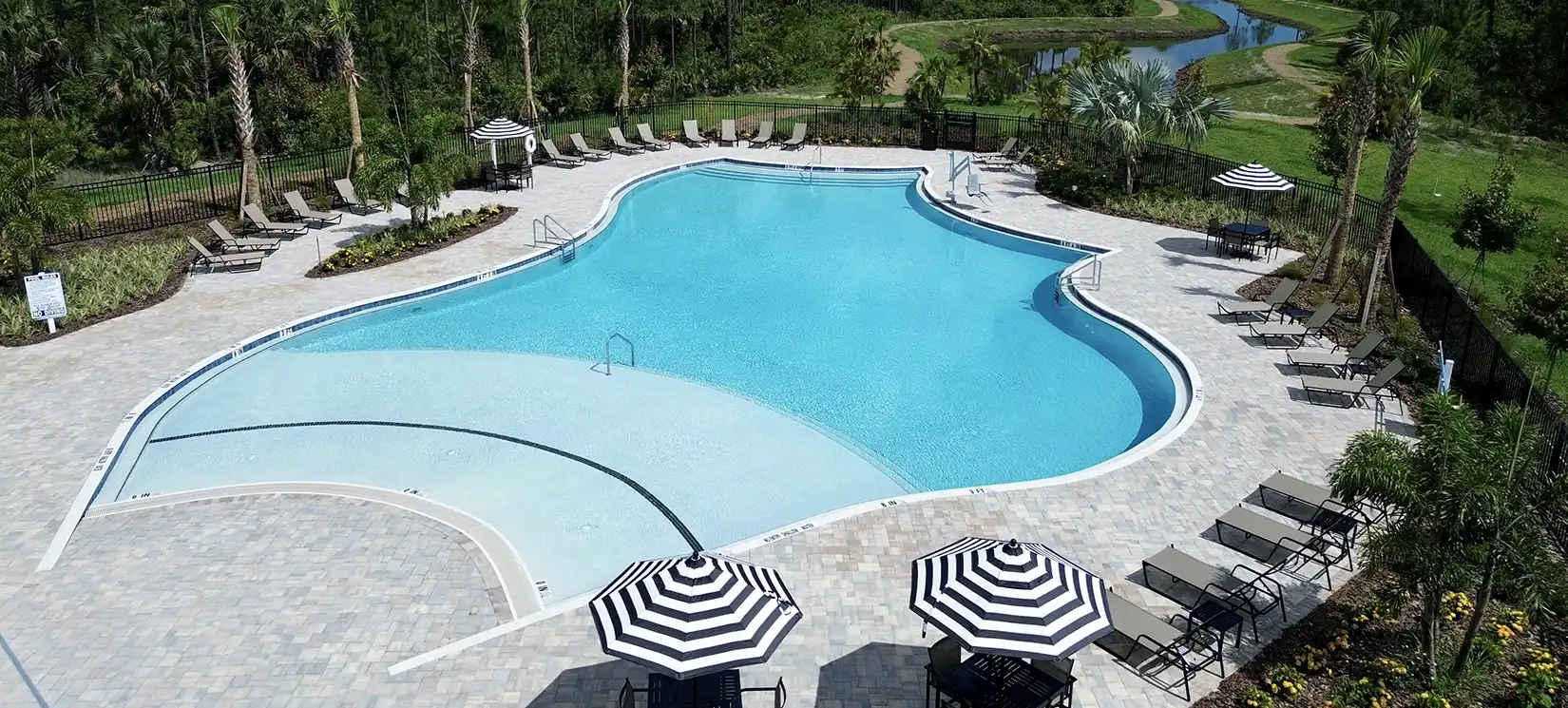 Resort Style Pool at Amenity Center for Seminole Palms in Palm Coast Fl